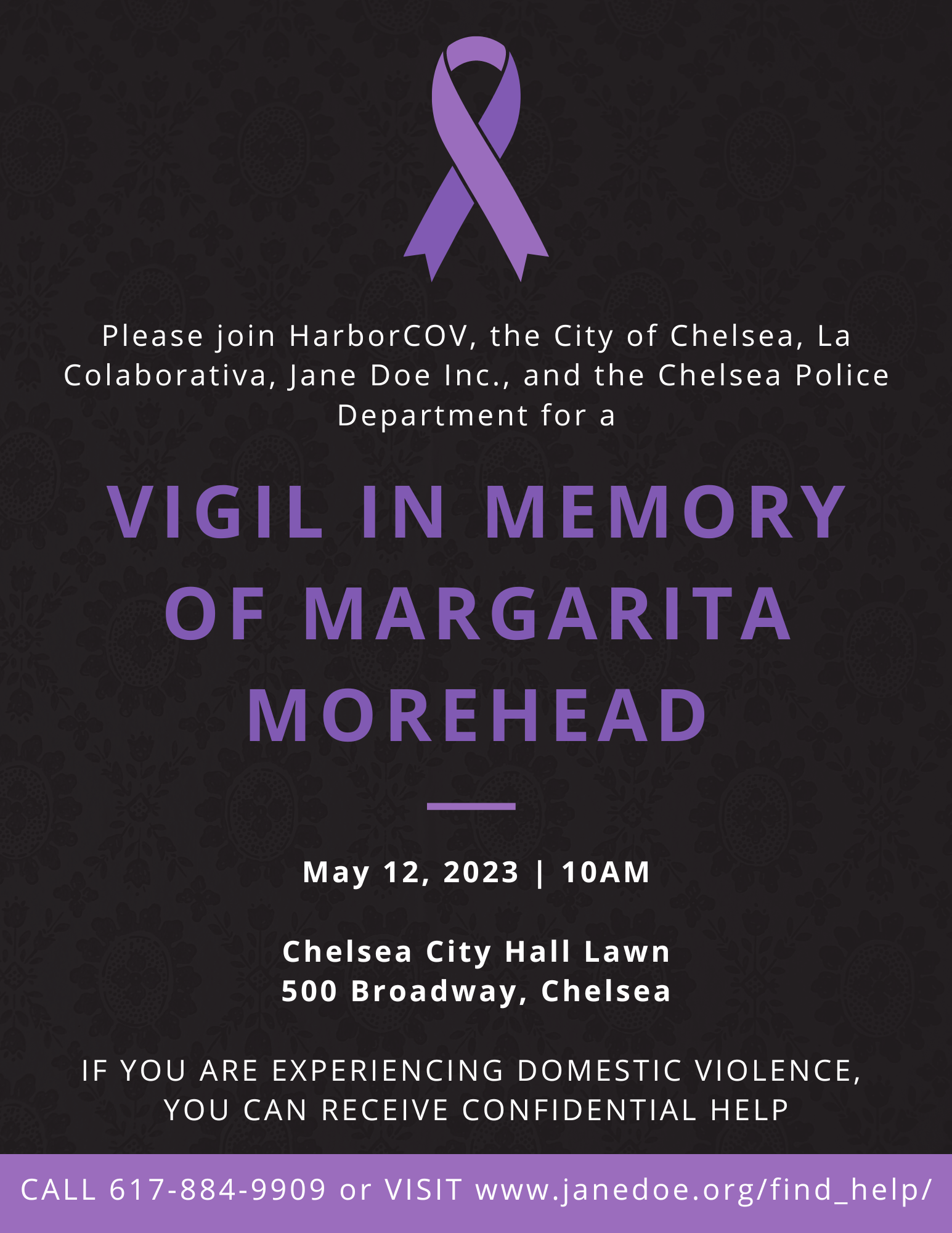 HarborCOV Partners with Chelsea Community, State to Offer Vigil to Remember Margarita Morehead and Raise Awareness About Domestic Violence